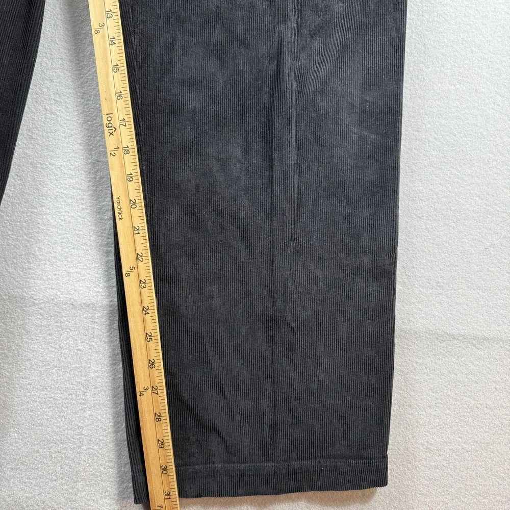 Croft & Barrow Pants Mens 38x32 Black Corduroy Chino Classic Fit Casual